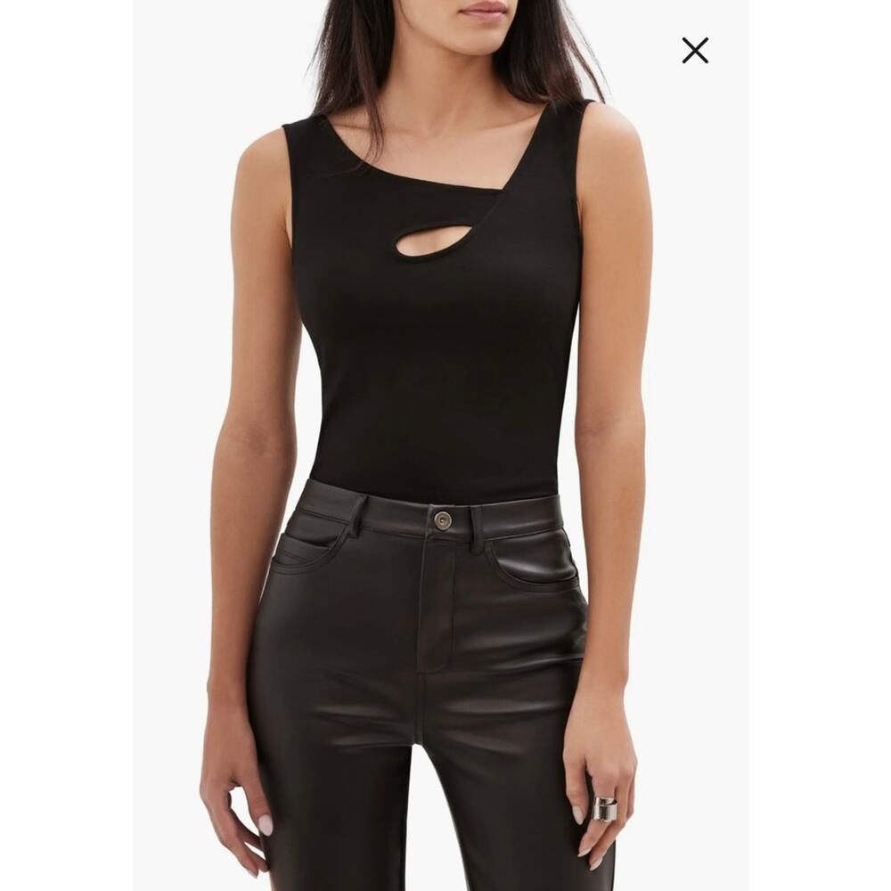 NWOT Marcella Lotte Cutout Tank in Black SZ M